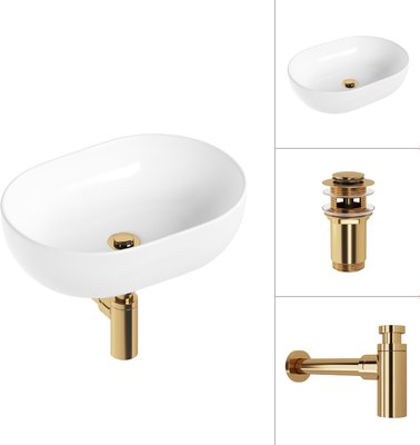 Умывальник Lauter 21836A + клапан 21190G + сифон 21635G - фото