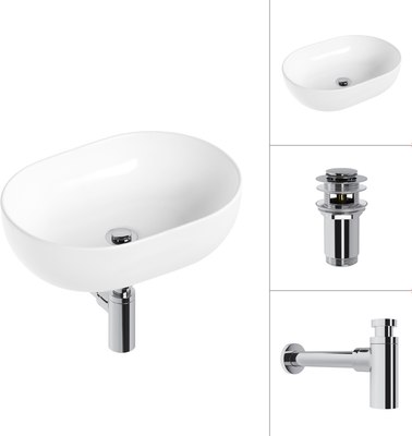 Умывальник Lauter 21836A + клапан 21190CH + сифон 21635CH - фото