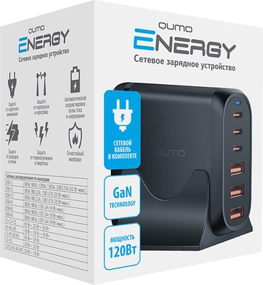 Зарядное устройство сетевое Qumo Energy Charger GaN / Q49544