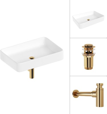 Умывальник Lauter 21842 + клапан 21190G + сифон 21635G - фото