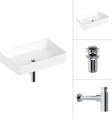 Умывальник Lauter 21842 + клапан 21190CH + сифон 21635CH - фото