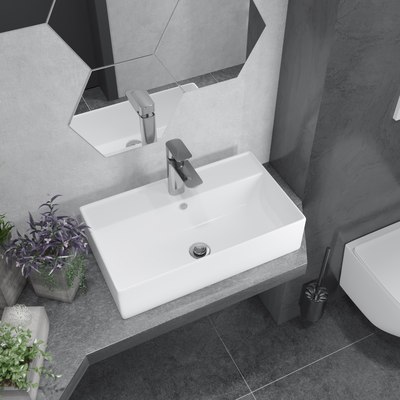 Умывальник Lauter 21855 + клапан 21190W + сифон 21635W