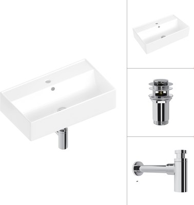 Умывальник Lauter 21855 + клапан 21190CH + сифон 21635CH - фото