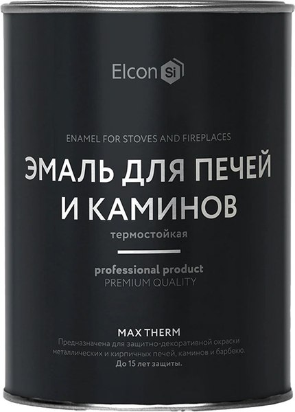 Эмаль Elcon Max Therm Термостойкая для печей и каминов 1000C - фото