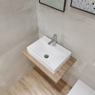 Умывальник Lauter 21887B + клапан 21190W + сифон 21635W