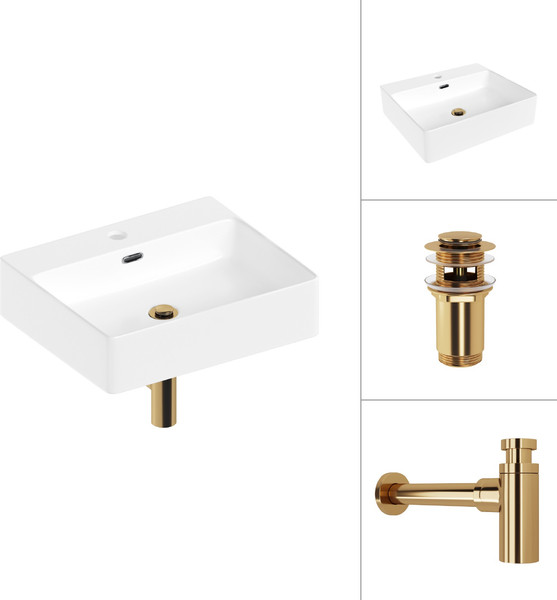 Умывальник Lauter 21478 + клапан 21190G + сифон 21635G - фото