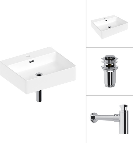 Умывальник Lauter 21478 + клапан 21190CH + сифон 21635CH - фото