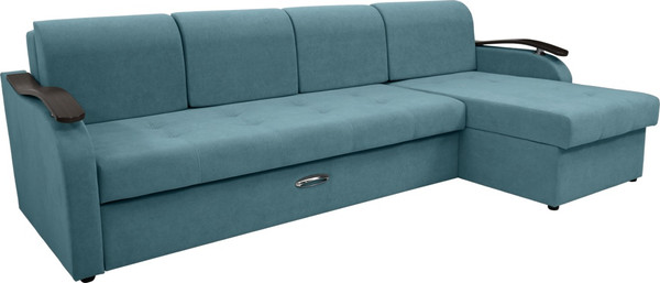 Диван угловой Сириус Лидер-2 c оттоманкой ППУ 290x165 - фото