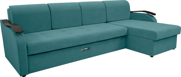 Диван угловой Сириус Лидер-2 c оттоманкой ППУ 290x165 - фото