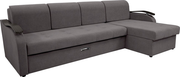 Диван угловой Сириус Лидер-2 c оттоманкой ППУ 290x165 - фото