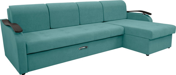 Диван угловой Сириус Лидер-2 c оттоманкой ППУ 290x165 - фото