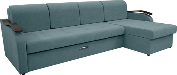 Диван угловой Сириус Лидер-2 с оттоманкой НПБ 290x165 - фото