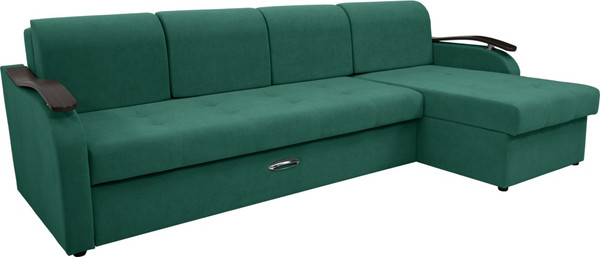 Диван угловой Сириус Лидер-2 с оттоманкой НПБ 290x165 - фото