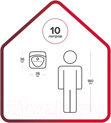 Накопительный водонагреватель Ariston BLU EVO R 10 RU (3100826)