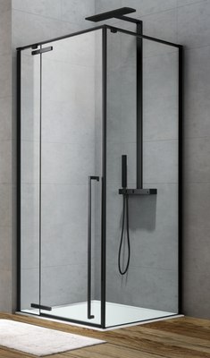 Душевой уголок Aquanet Ideal 120x90мм / AE-AXC92MB-S-B