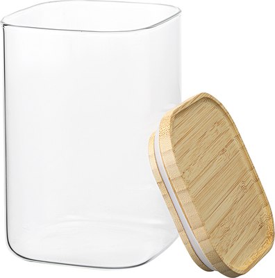 Емкость для хранения Smart Solutions Glass Bamboo / SS0000160