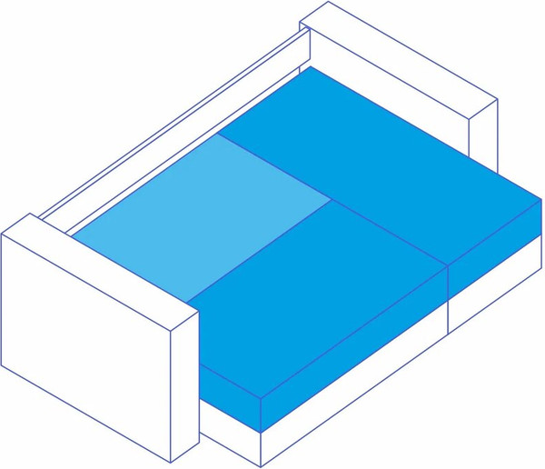 Диван угловой Сириус Лидер-3 с оттоманкой ППУ 300x165