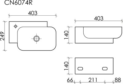 Умывальник Ceramica Nova CN6074R