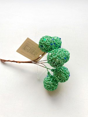 Ветка новогодняя Geliu sala Бирюзовые шарики / BRS23-22-1036/GRBL