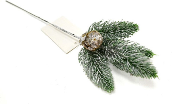 Ветка новогодняя Geliu sala Еловая с шишкой / L99-14838 - фото