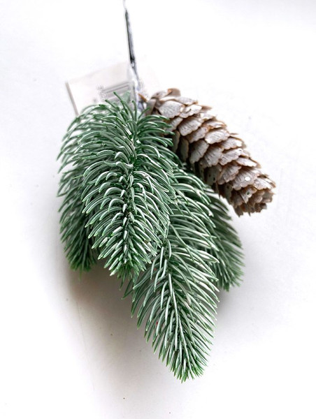 Ветка новогодняя Geliu sala Еловая с шишкой / L99-14838