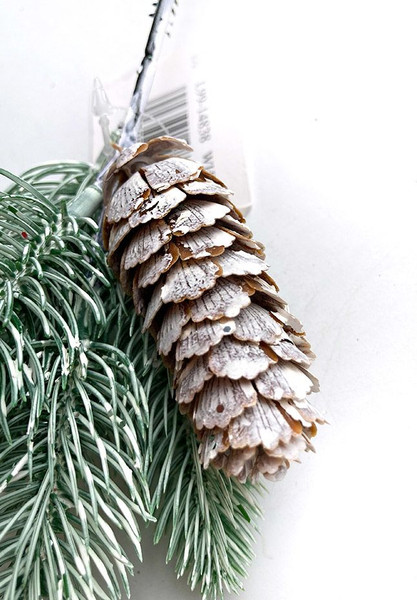 Ветка новогодняя Geliu sala Еловая с шишкой / L99-14838