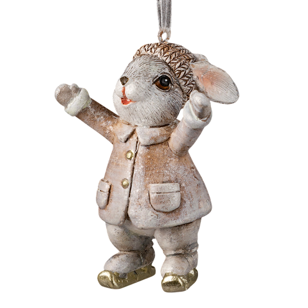 Елочная игрушка Erich Krause Decor. Зайчик на лыжах / 62430 - фото