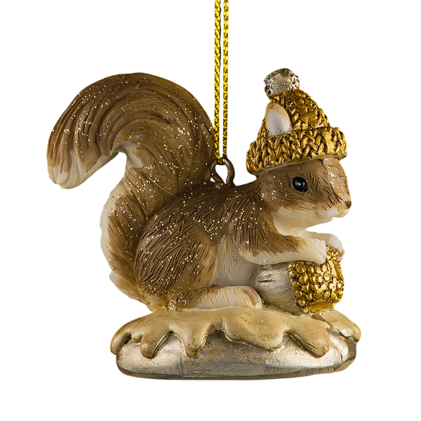 Елочная игрушка Erich Krause Decor. Белочка с орешком / 56467 - фото