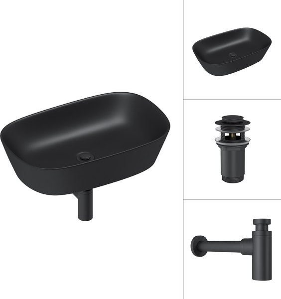 Умывальник Lauter 21393-60-A + клапан 21190B + сифон 21635B - фото