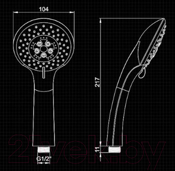 Лейка ручного душа Ledeme L01A