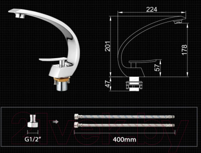 Смеситель Ledeme L1055B-24