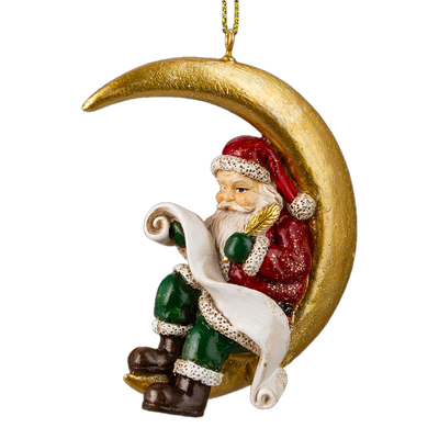 Елочная игрушка Erich Krause Decor. Дед Мороз на месяце / 62454 - фото