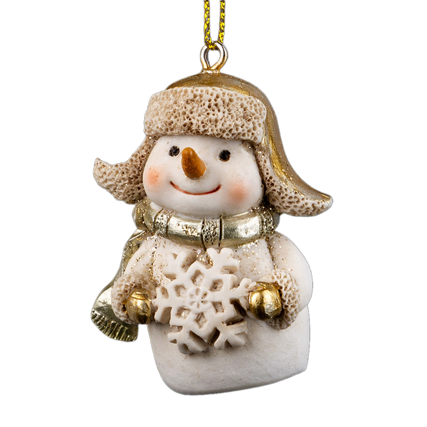 Елочная игрушка Erich Krause Decor. Снеговик в шапке-ушанке / 58974 - фото