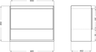 Тумба для ванной Vako Смарт Слим 70 / 20696