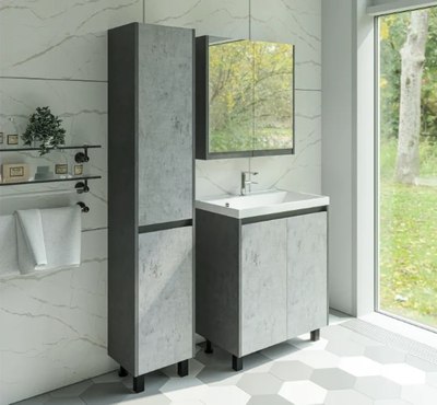 Шкаф с зеркалом для ванной Axus Джой 70