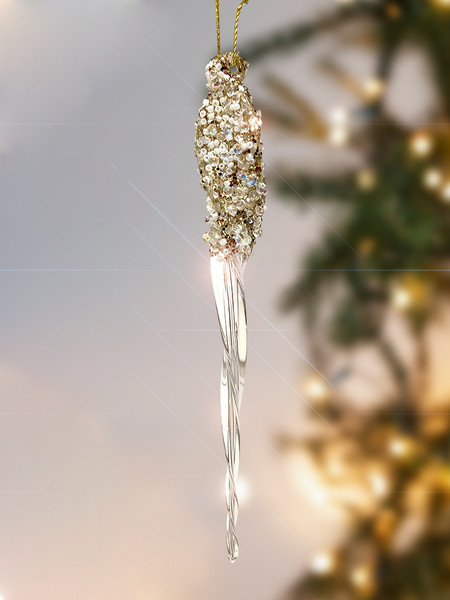 Елочная игрушка GreenTerra Сосулька / 6130