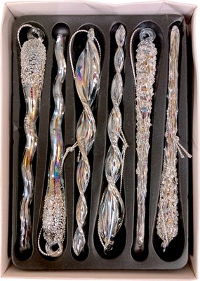 Набор елочных игрушек GreenTerra Сосулька / 6142 - фото