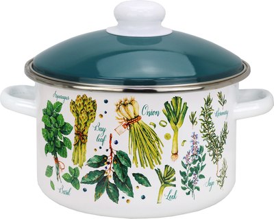 Кастрюля Эмаль Пряные травы 01-Б1612/6М - фото