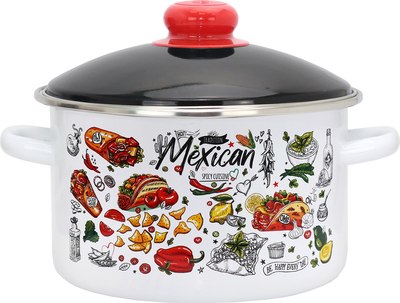 Кастрюля Эмаль Мексика 01-Б1612/6М - фото