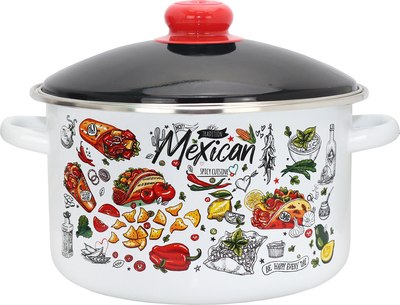 Кастрюля Эмаль Мексика 01-Б1614/6М - фото
