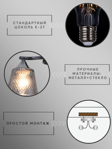 Потолочный светильник Aitin-Pro НПБ 02-2x60-101 / 6089/2