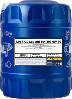 Моторное масло Mannol 7730 Legend 504/507 0W30 SN / MN7730-20 - фото