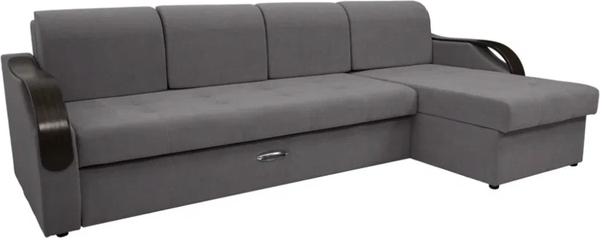 Диван угловой Сириус Лидер-6 с оттоманкой ППУ 300x165 - фото