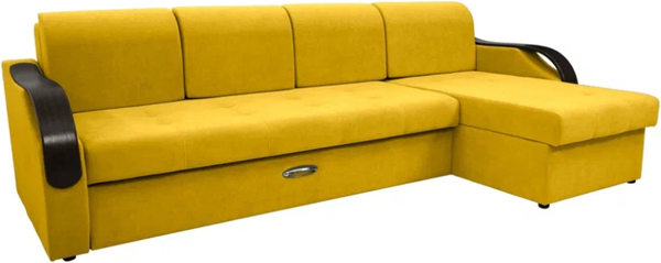 Диван угловой Сириус Лидер-6 с оттоманкой ППУ 300x165 - фото