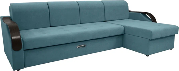 Диван угловой Сириус Лидер-6 с оттоманкой ППУ 300x165 - фото