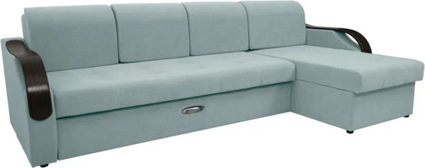 Диван угловой Сириус Лидер-6 с оттоманкой ППУ 300x165 - фото