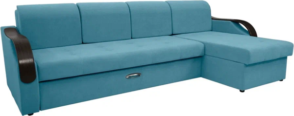 Диван угловой Сириус Лидер-6 с оттоманкой ППУ 300x165 - фото