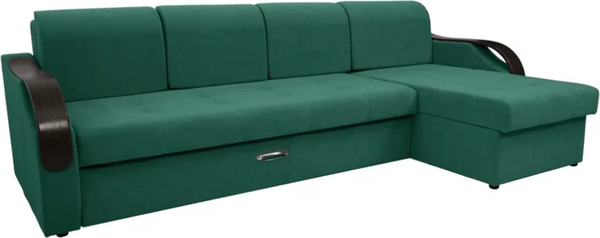 Диван угловой Сириус Лидер-6 с оттоманкой ППУ 300x165 - фото