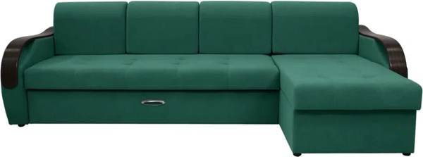 Диван угловой Сириус Лидер-6 с оттоманкой ППУ 300x165