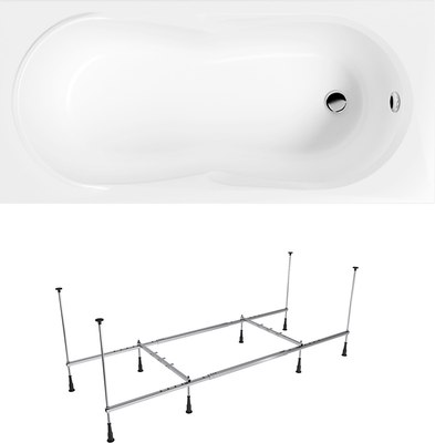 Ванна акриловая Lauter Celeste 170x75 / 21060075 (с каркасом) - фото